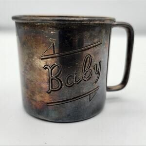 Vintage 1881 Rogers Small Silver‎ Plated Baby Cup